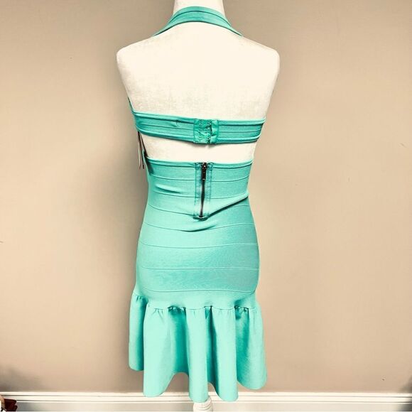 New Guess Mirage Cut Out Bandage Green Dress S - Picture 6 of 8